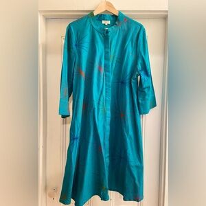 Zuri teal blue dress